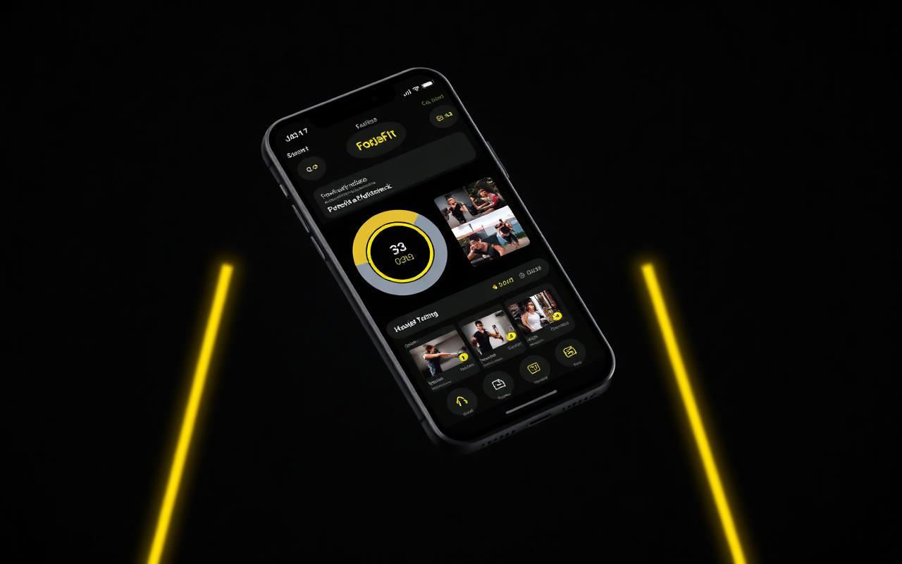 Mockup do projeto ForjaFit